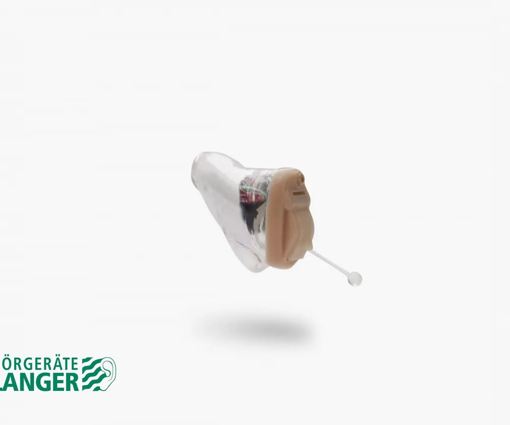 Im-Ohr Hörgerät in der Hand